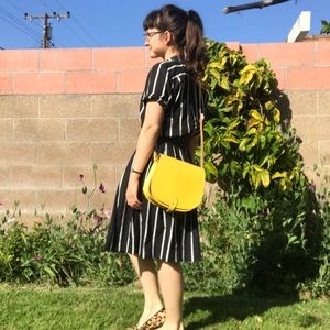 Brand new yellow leather purse